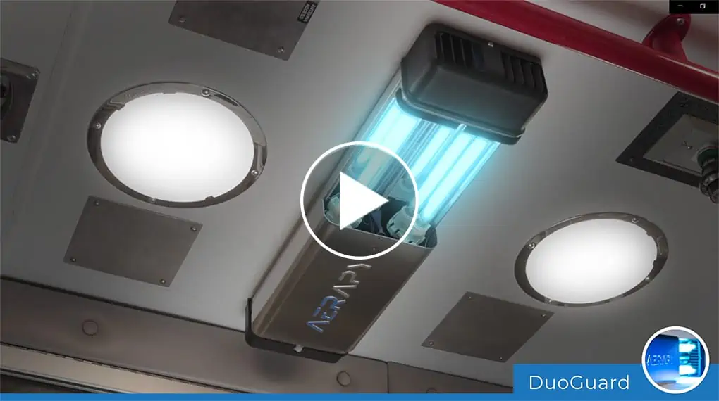 Watch video to learn more about DuoGuard, our UV solution for transport and service vehicles.